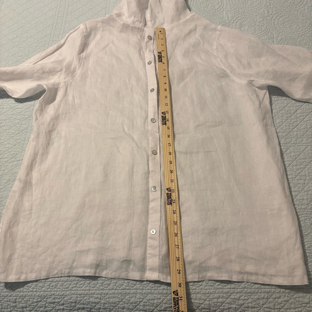 Tahari linen hooded tunic. Size 1X. - Picture 7 of 8